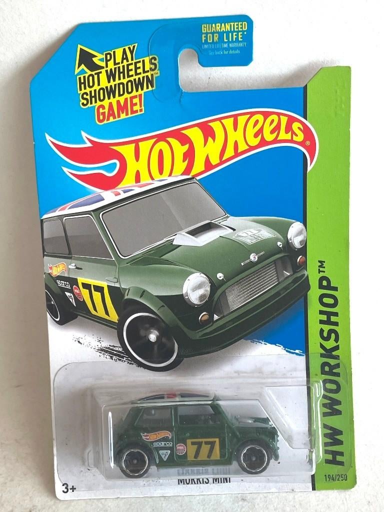MINI groen UNION JACK Hot Wheels WORKSHOP All Stars #194/250, Ophalen of Verzenden, Zo goed als nieuw, Auto