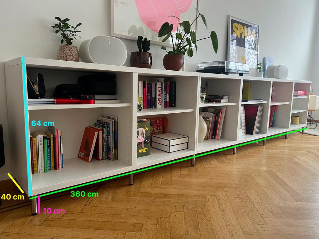 Ikea Besta opstelling, Ophalen, Met plank(en), Gebruikt, Overige materialen