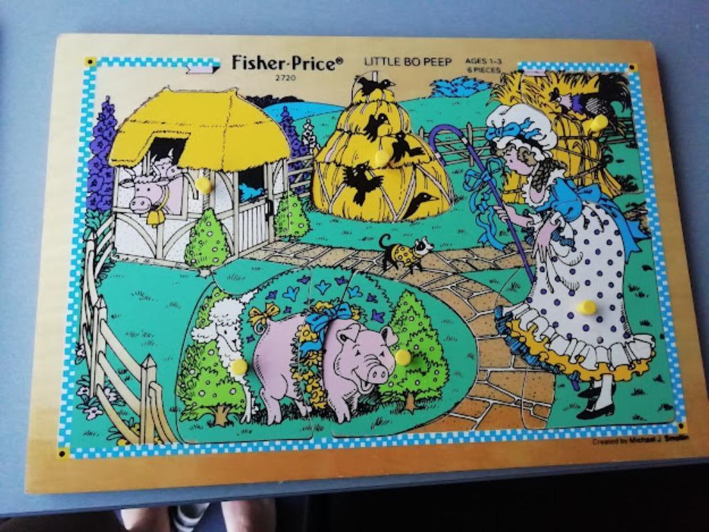 vintage kinderpuzzel fisher-price de boerderij, Kinderen en Baby's, Speelgoed | Fisher-Price, Ophalen, Zo goed als nieuw