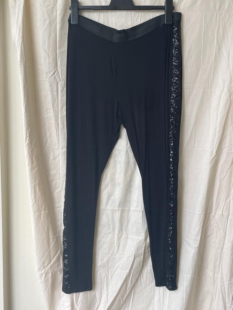 Feestelijke broek met glitter / caleçon met pailletten zwart, Ophalen, Zo goed als nieuw, Zwart