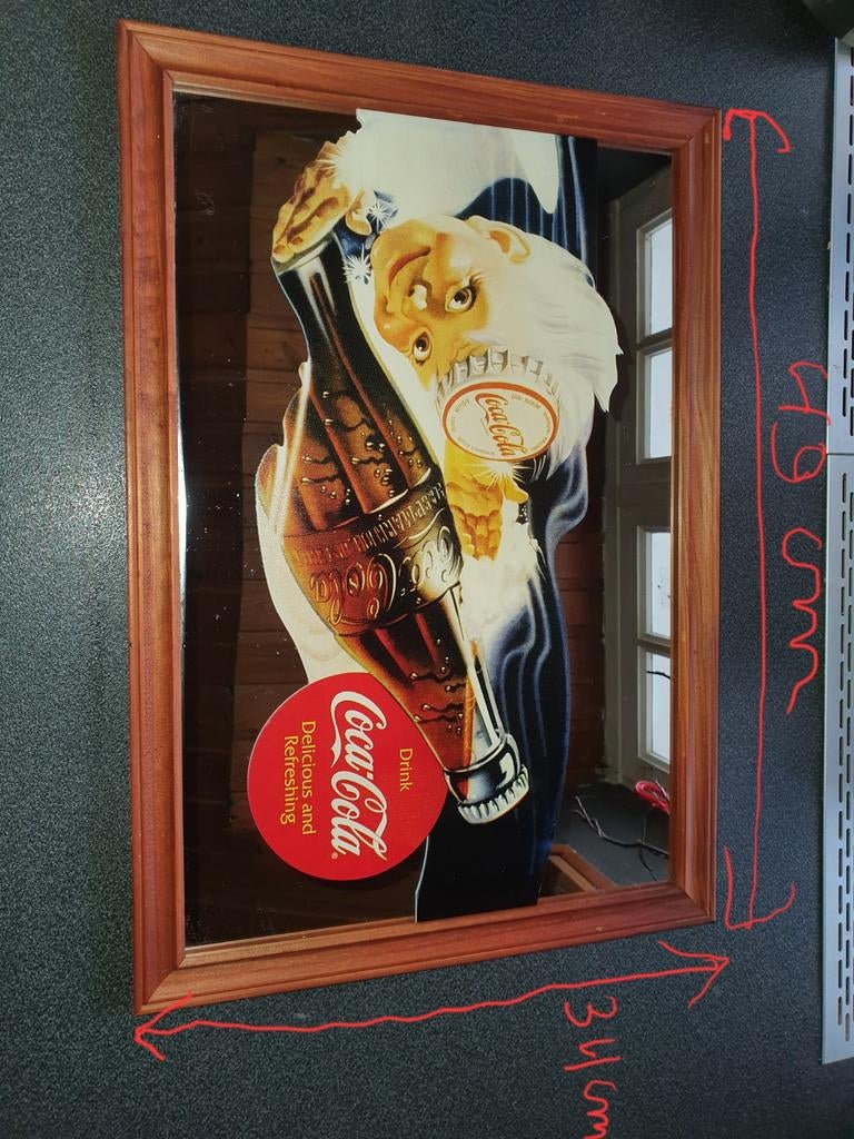 Coca-Cola cadre miroir, Collections, Enlèvement