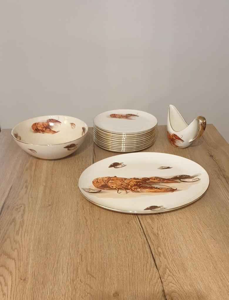 Keralux - Boch - Homard (Nu -20% = 310 euro), Antiek en Kunst, Antiek | Servies los, Ophalen