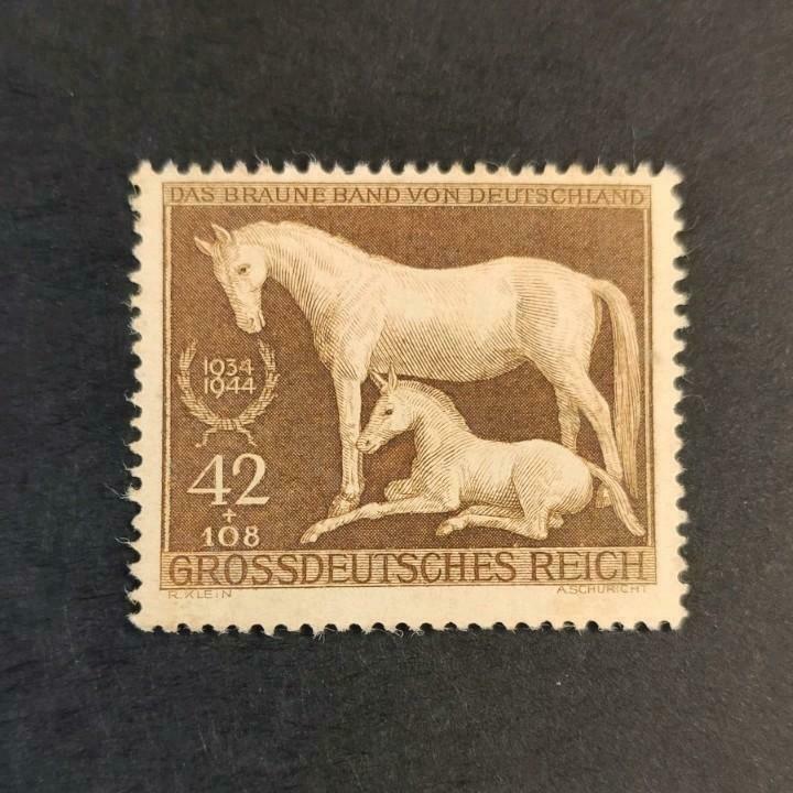 Duitse Rijk 1944 paardenrace Das Braune Band 899, Enlèvement ou Envoi, Empire allemand, Affranchi