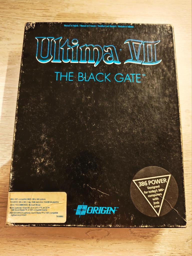 Ultima VII: The Black Gate (1991) – Édition ORIGIN complète, Enlèvement ou Envoi, 1 joueur, Jeu de rôle (Role Playing Game), À partir de 12 ans