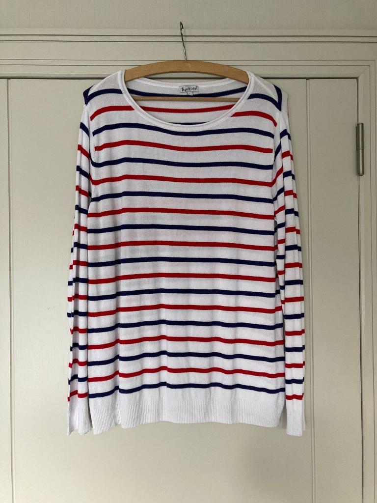 Mooie gestreepte trui UP2FASHION. Large. Zeer goede staat, Up2Fashion, Enlèvement ou Envoi, Comme neuf, Taille 42/44 (L)
