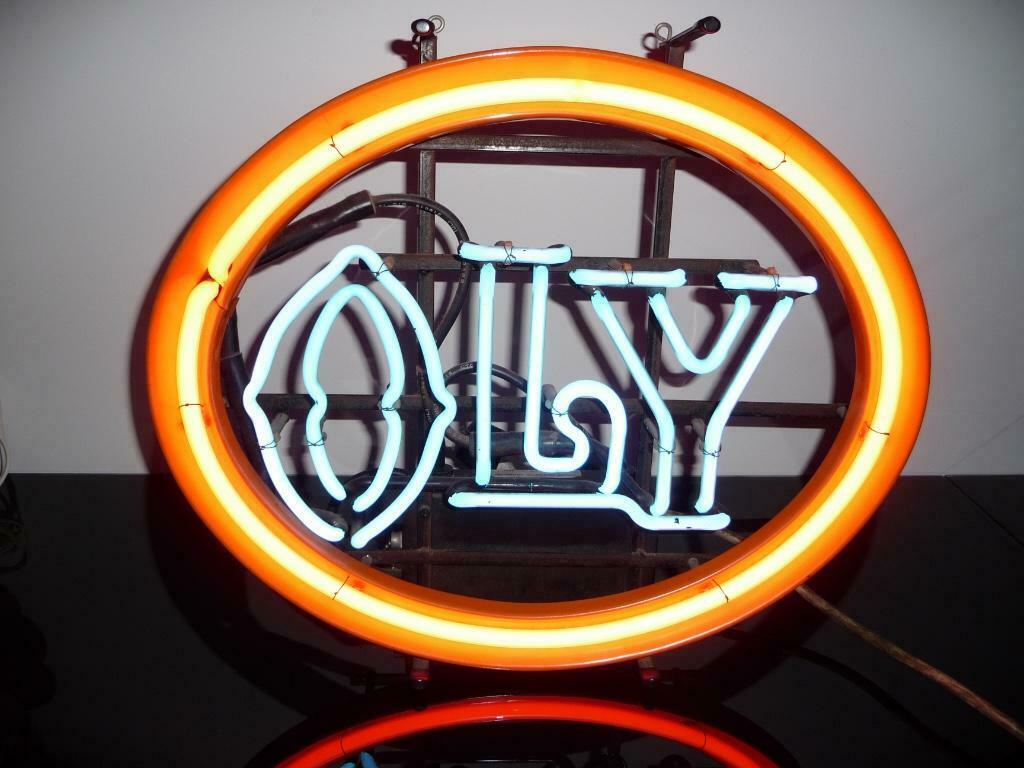 Neonverlichting OLY - Olympia bier, Enlèvement ou Envoi, Utilisé, Table lumineuse ou lampe (néon)