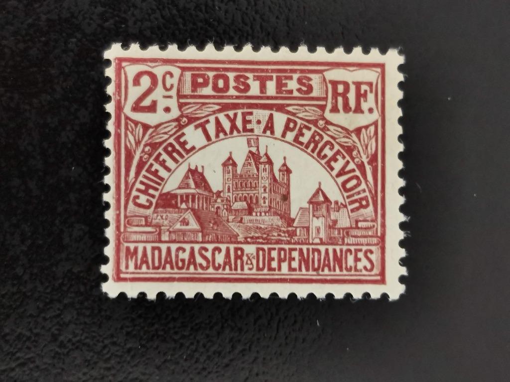 Madagascar 1908 - timbre fiscal - Palais Royal *, Enlèvement ou Envoi, Autres pays, Non oblitéré