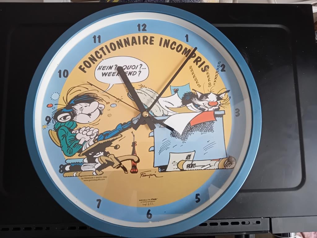 HORLOGE GASTON LAGAFFE, Ophalen of Verzenden, Guust of Robbedoes, Gebruikt, Overige typen