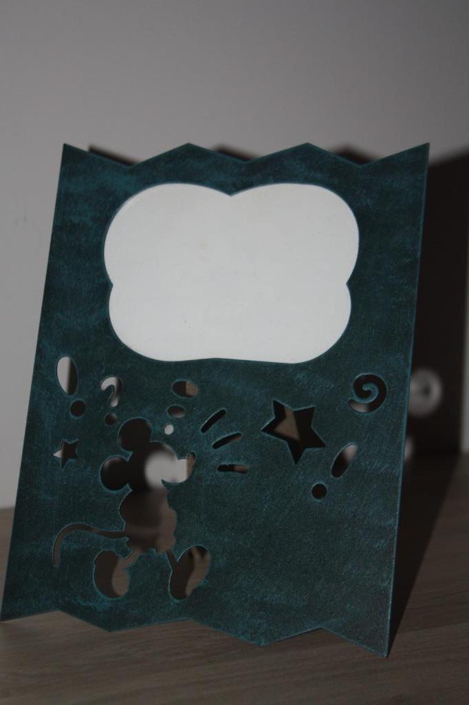 Originele Disney Mickey metalen Foto kader ( met steun ), Ophalen of Verzenden, Mickey Mouse, Gebruikt, Overige typen