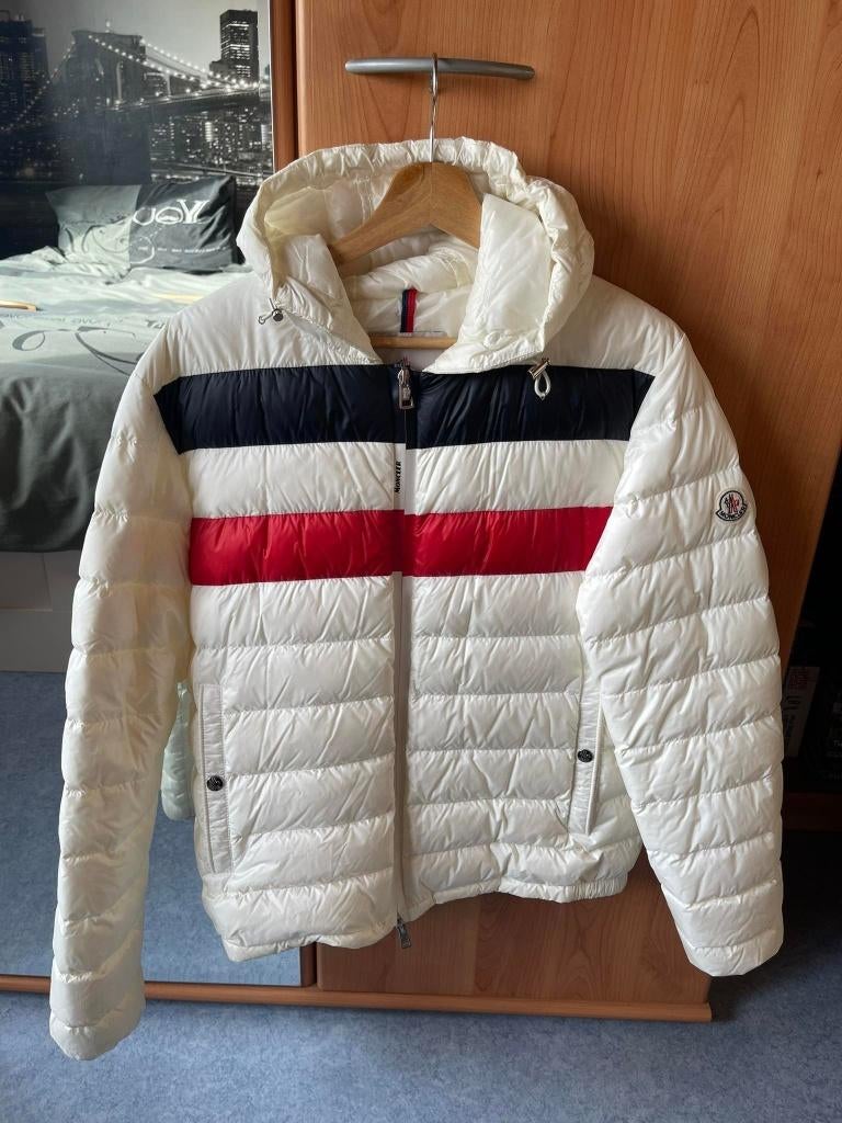 Moncler Korou jas, Maat 52/54 (L), Moncler, Wit, Nieuw