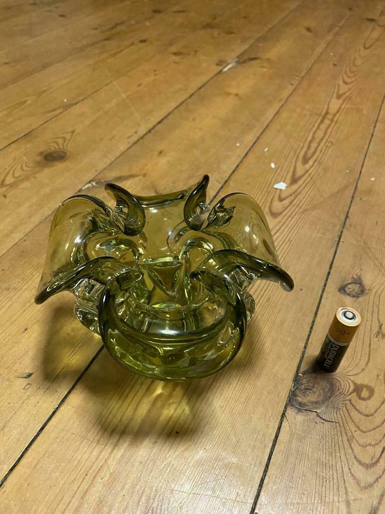 Schitterende grote vintage Murano asbak netjes, Ophalen of Verzenden