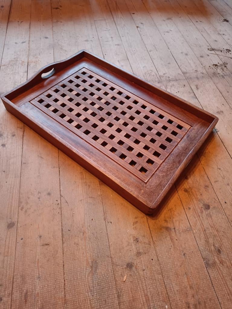 Vintage houten dienblad maat XL, Huis en Inrichting, Ophalen of Verzenden, Gebruikt