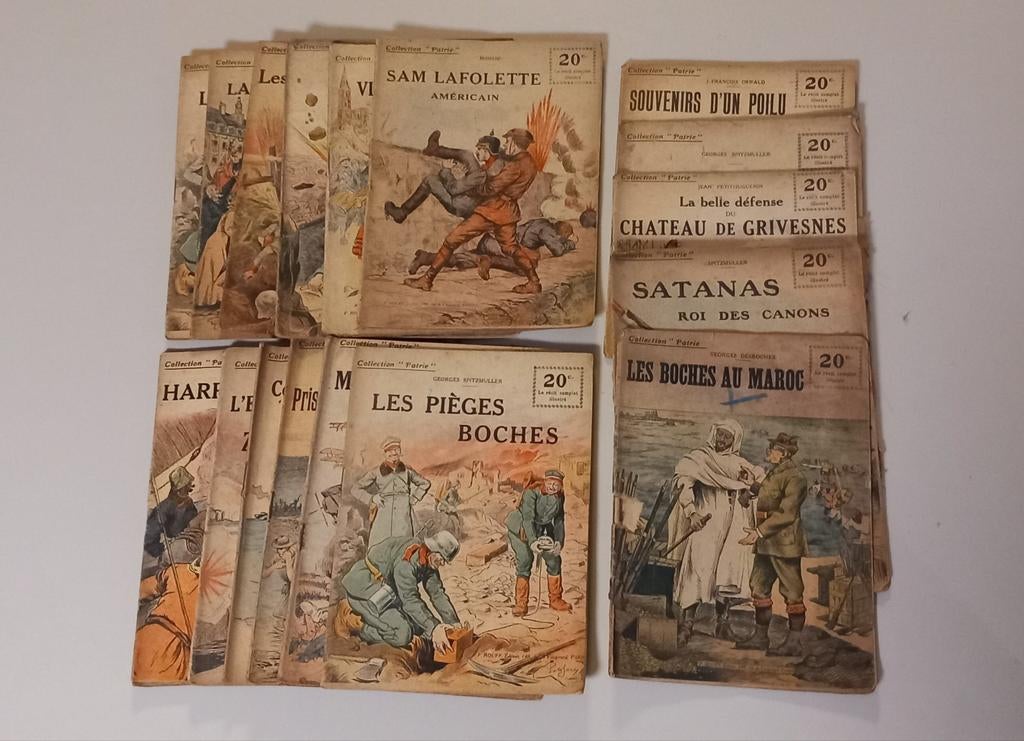 16 livres Collection "Patrie" WW1, Enlèvement ou Envoi