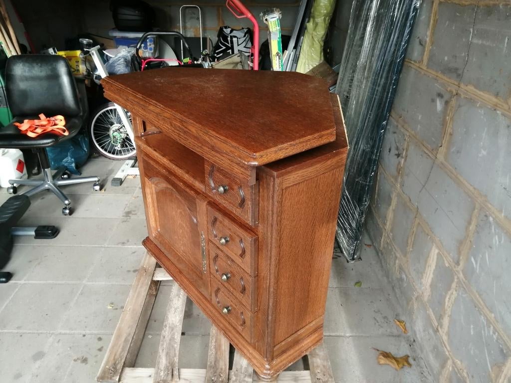 Meuble de télévision à vendre, Enlèvement ou Envoi, Comme neuf, Chêne