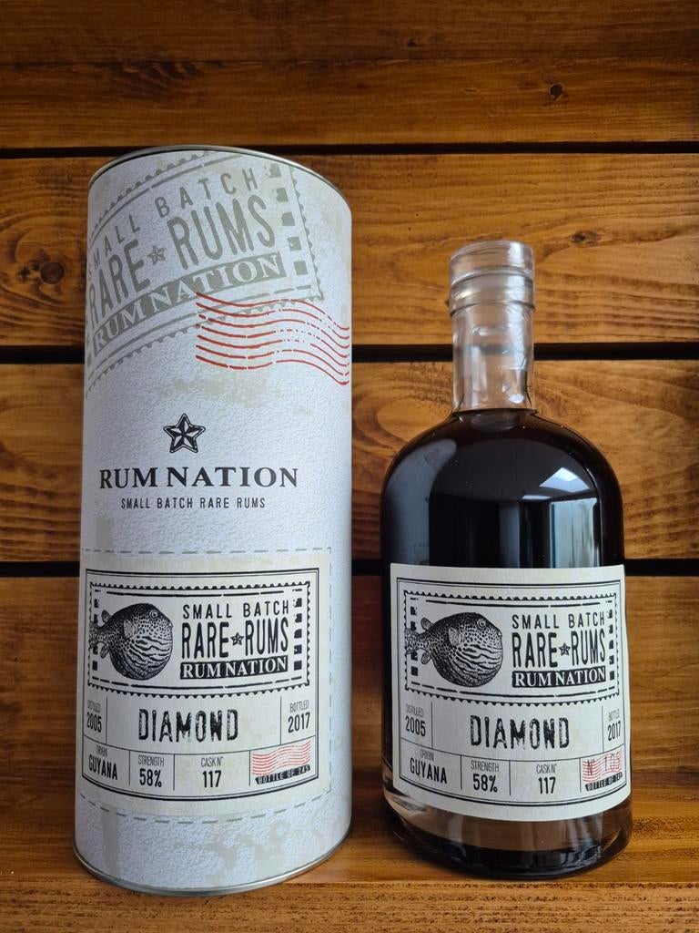 Rum Nation Diamond 2005 fles nr 105/245, Ophalen of Verzenden