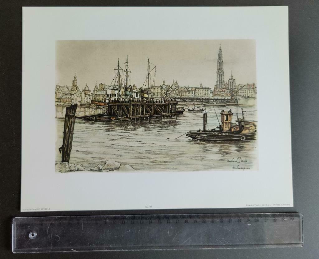 Anton Pieck Antwerpen 23 cm x 30.5 Cm niet ingekaderd, Verzenden, Nieuw, Overige onderwerpen, Prent