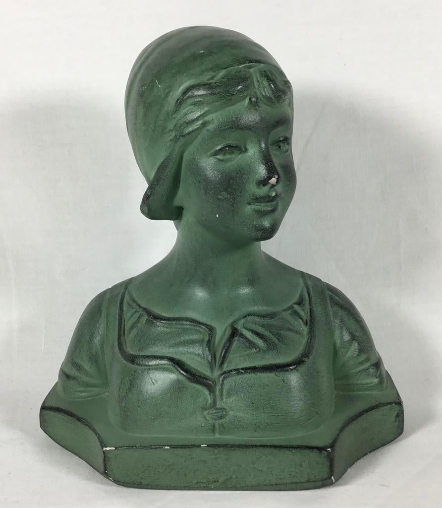 Antiek Vintage Art Deco borstbeeld buste beeld, Antiek en Kunst, Ophalen of Verzenden