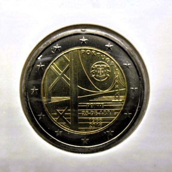 2 euro commémorative Portugal 2016 "25 avril ". UNC !, Envoi, Portugal, 2 euros, Monnaie en vrac