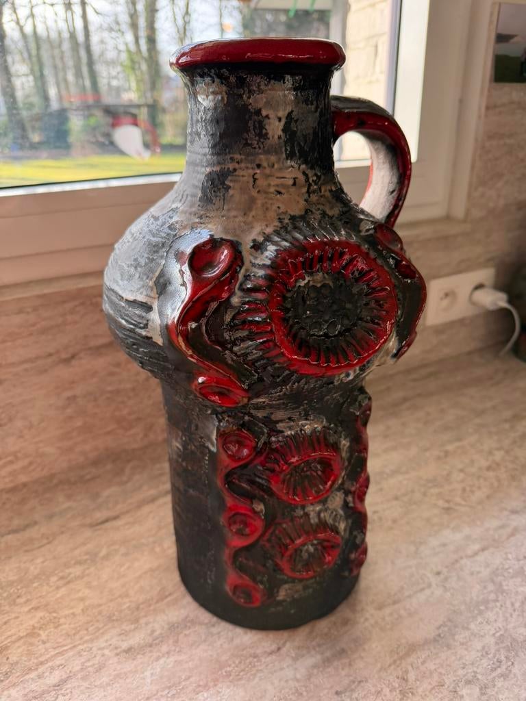 Vase Carstens Tönnieshof. West Germany Fat Lava 50 cm, 1960, Antiquités & Art, Enlèvement