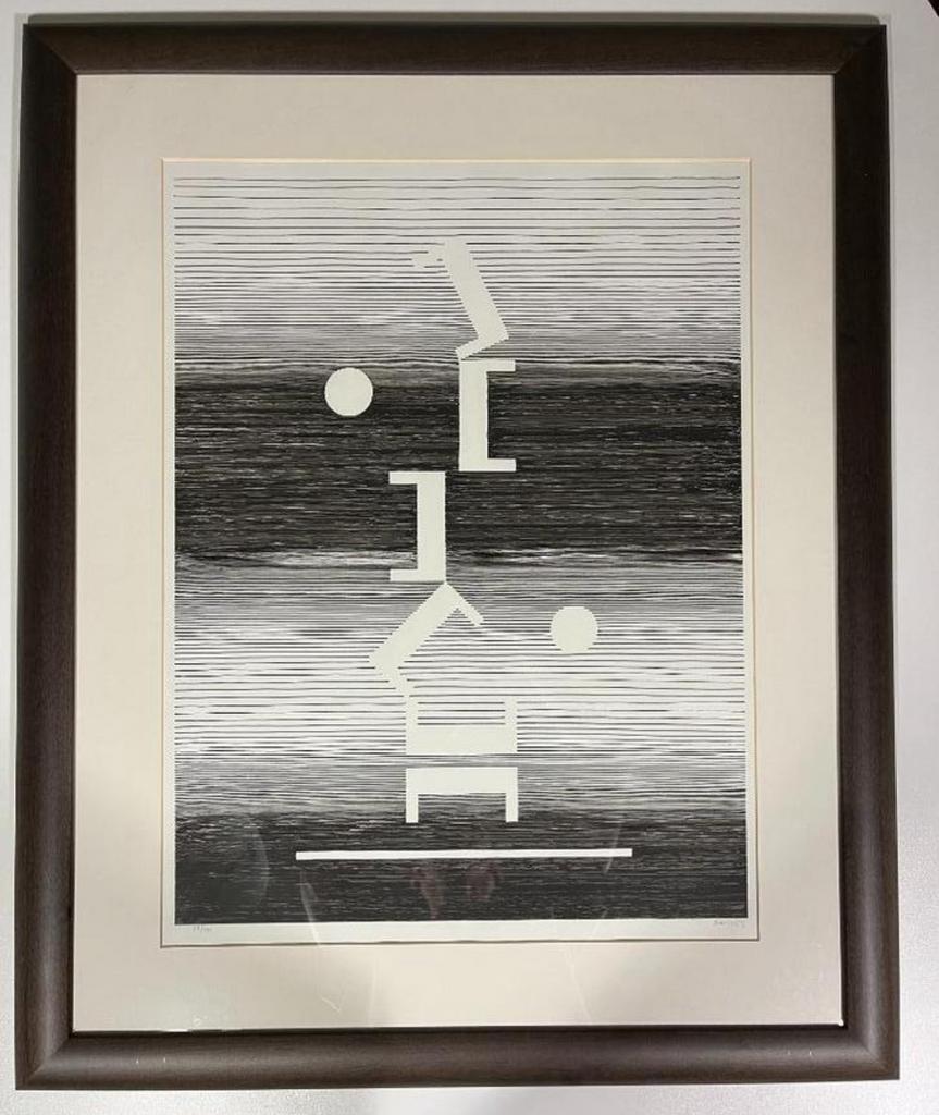 Michel Seuphor, gesigneerde litho, Enlèvement
