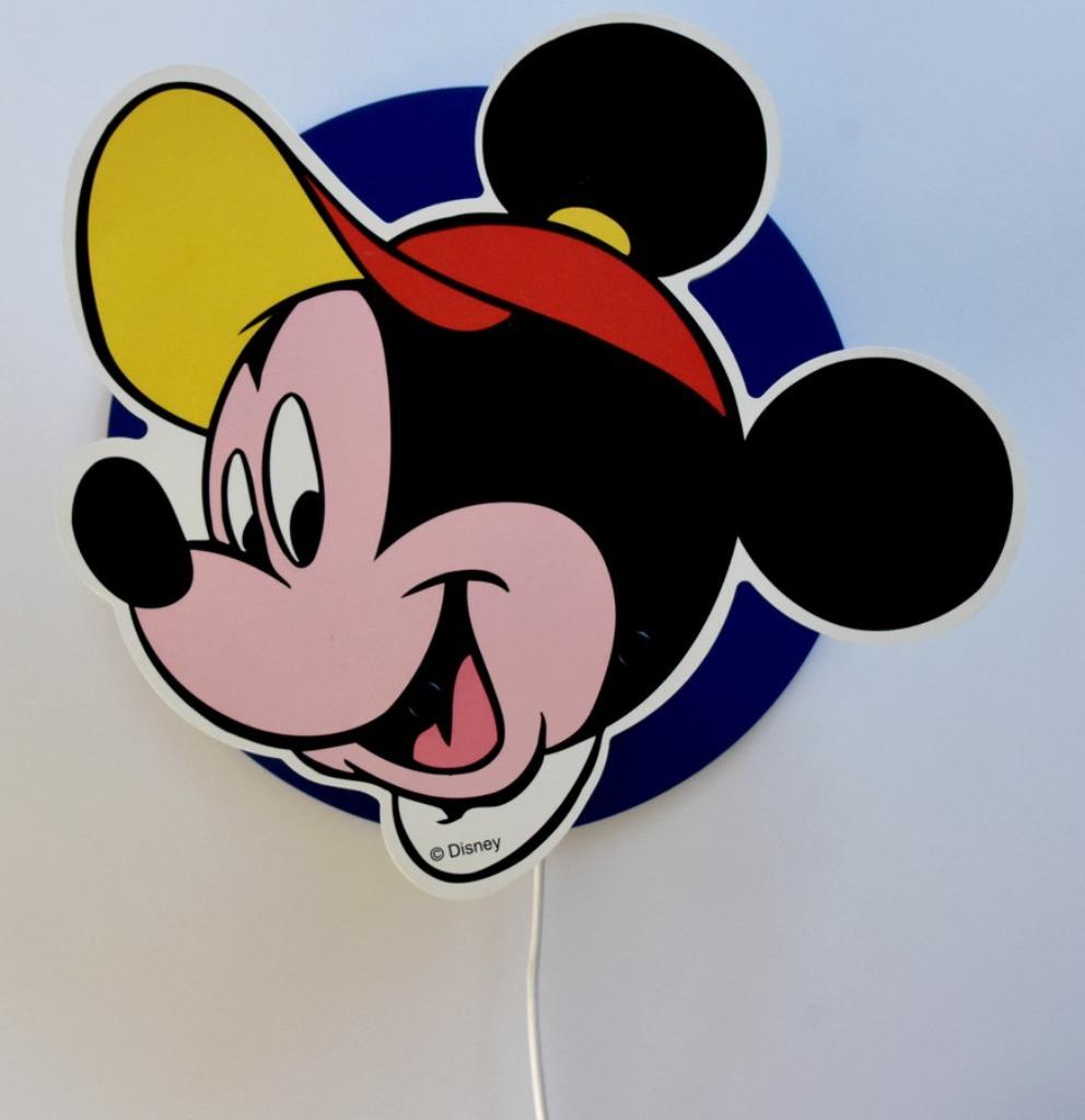 Mickey Mouse wandlamp, Ophalen of Verzenden, Mickey Mouse, Zo goed als nieuw, Overige typen