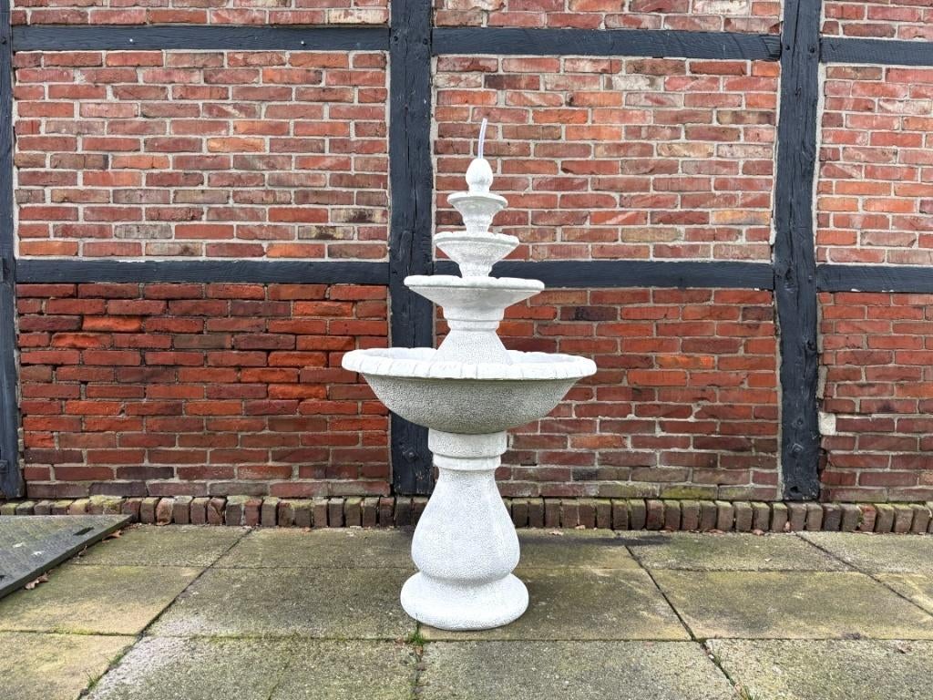 Mooie vol stenen tuinfontein, 4 schalen., Tuin en Terras, Ophalen of Verzenden, Fontein