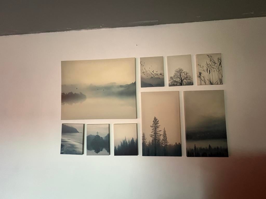 Schilderij verdeeld in verschillende canvas, Antiek en Kunst, Ophalen