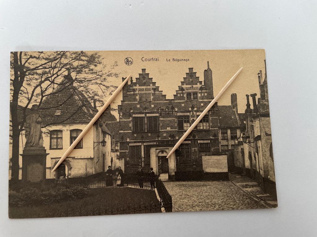 Postkaart Courtrai Le Béguinage, Ophalen of Verzenden, 1920 tot 1940, Ongelopen, West-Vlaanderen