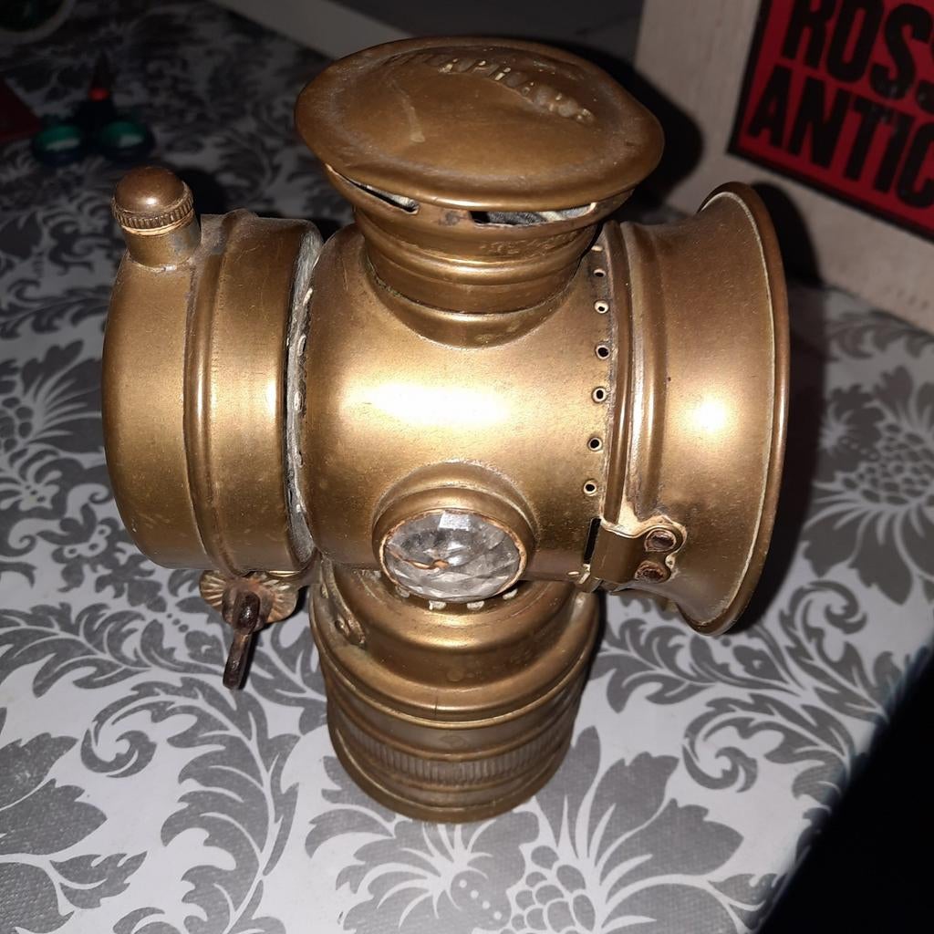 Fietslamp , antiek , volledig !, Antiek en Kunst, Ophalen of Verzenden