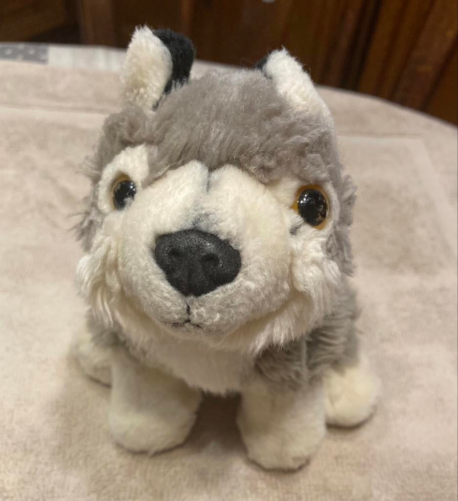 Loup Nature Planet avec des boules à l'intérieur de 22 cm., Enfants & Bébés, Enlèvement ou Envoi, Comme neuf, Chien