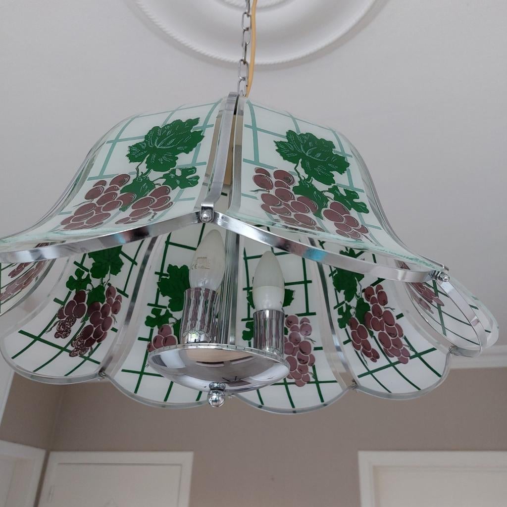 Stijlvolle  hanglamp, Huis en Inrichting, Ophalen, Zo goed als nieuw, Glas