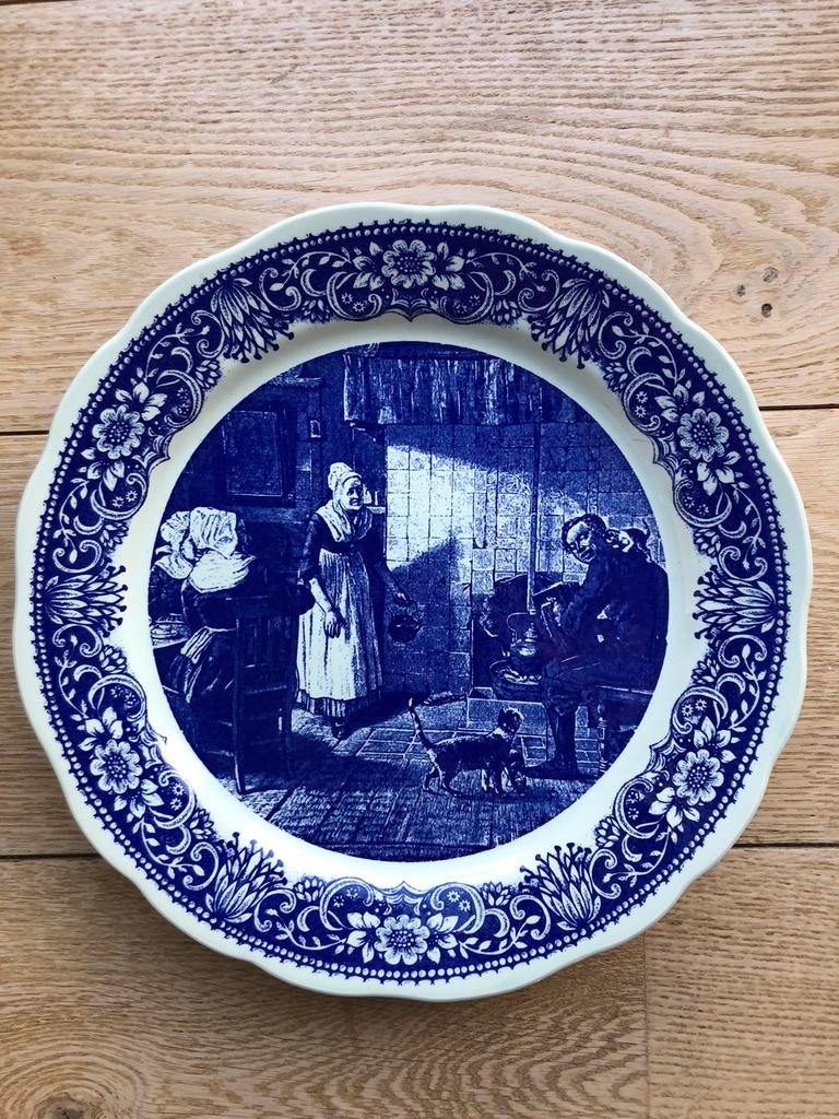 Authentique assiette murale Boch, 34 cm, Enlèvement ou Envoi