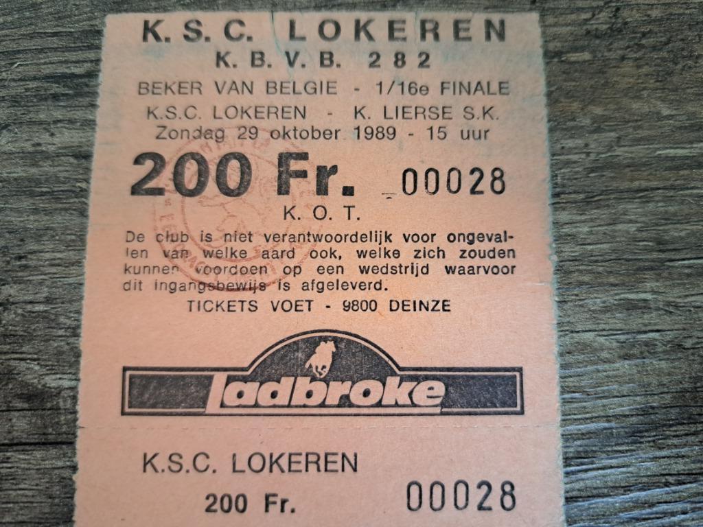 Voetbalticket Lokeren, Ophalen of Verzenden, Gebruikt