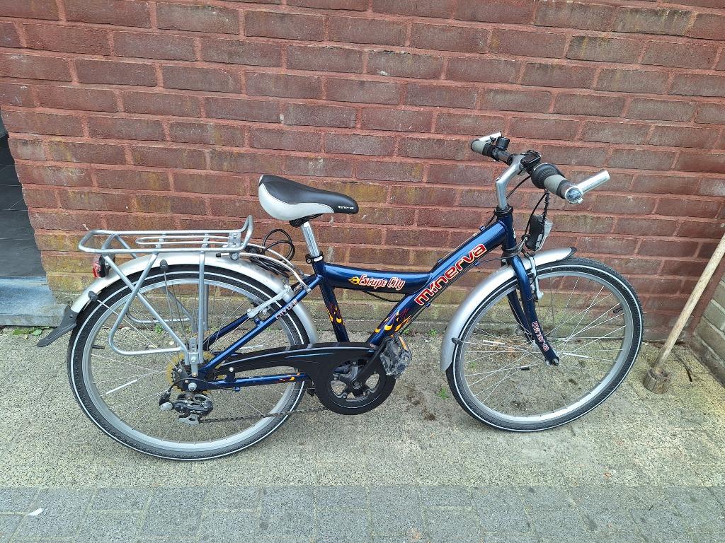 Minerva jongens/meisjes fiets 24 inch, Ophalen, 24 inch, Versnellingen, Minerva