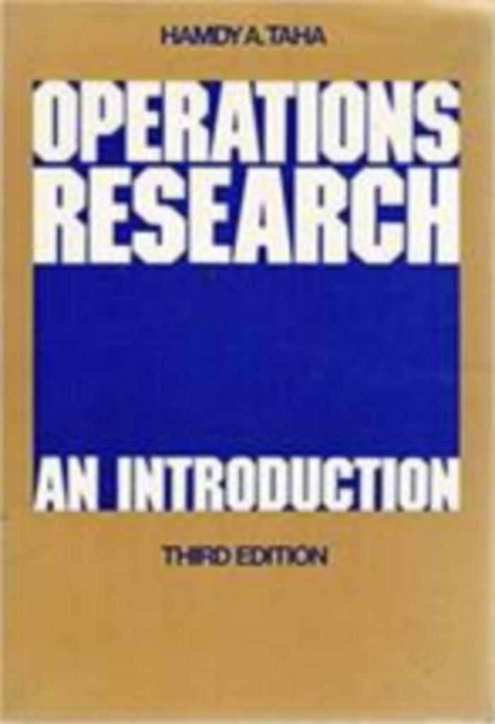 Operations Research. An introduction / Taha, Ophalen, Gelezen, Taha