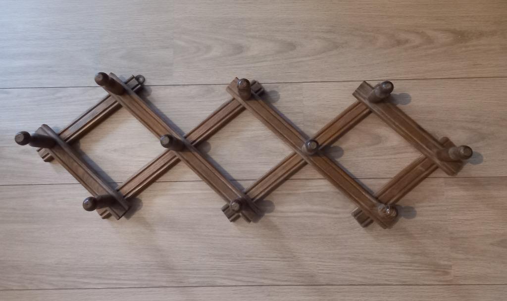 Porte manteau accordéon en bois, Wandkapstok, Ophalen of Verzenden, Zo goed als nieuw, Minder dan 100 cm