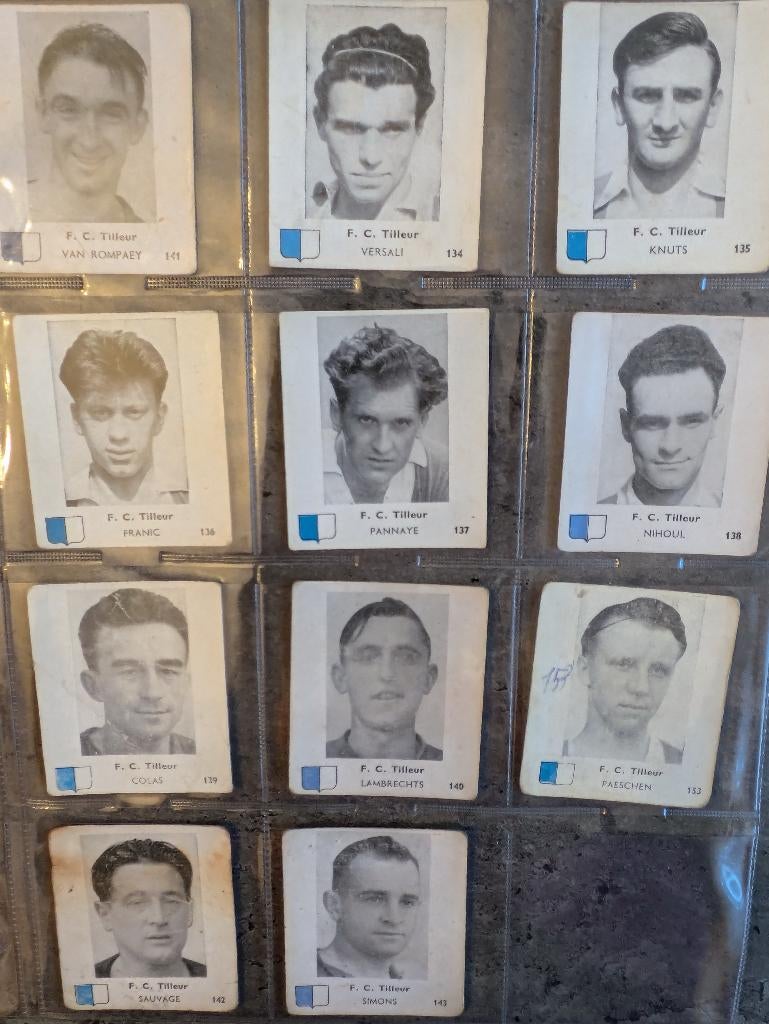 Voetbal prenten BELGIAN CHEWING GUM  1950/51 FC TILLEUR 12X, Verzenden