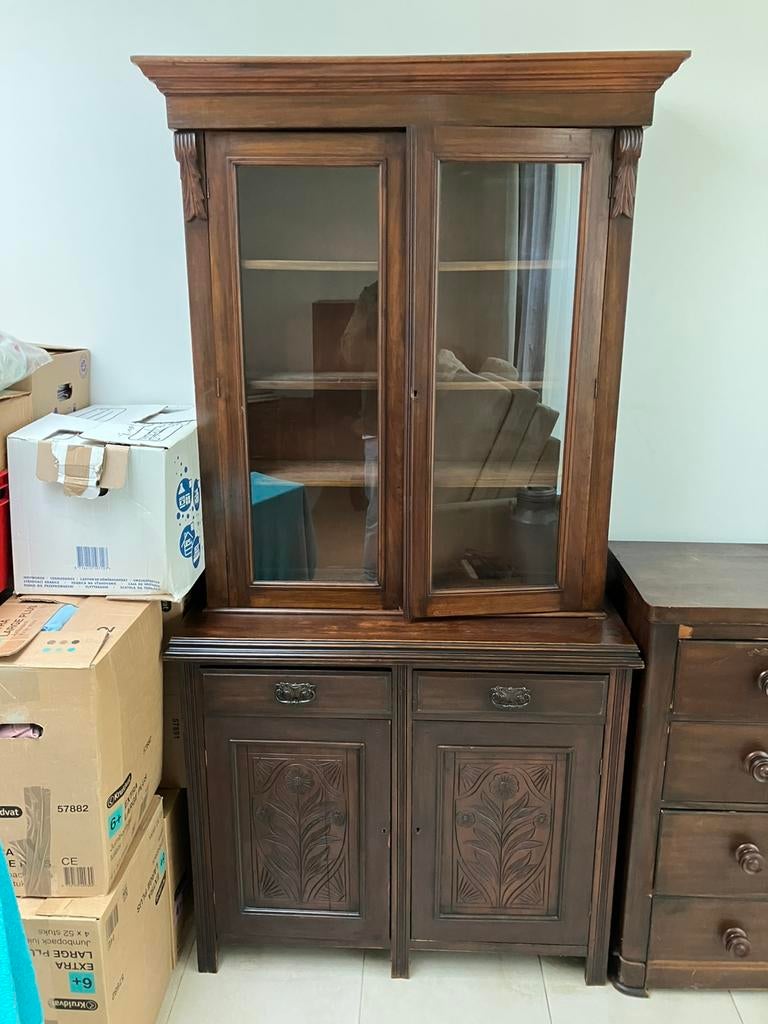 Ancienne armoire buffet/vitrine, Enlèvement, Utilisé