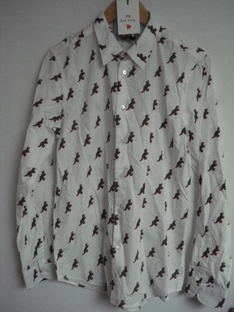 PS Paul Smith Dino M Medium hemd tailored fit wit, Kleding | Heren, PS Paul Smith, Verzenden, Wit, Nieuw