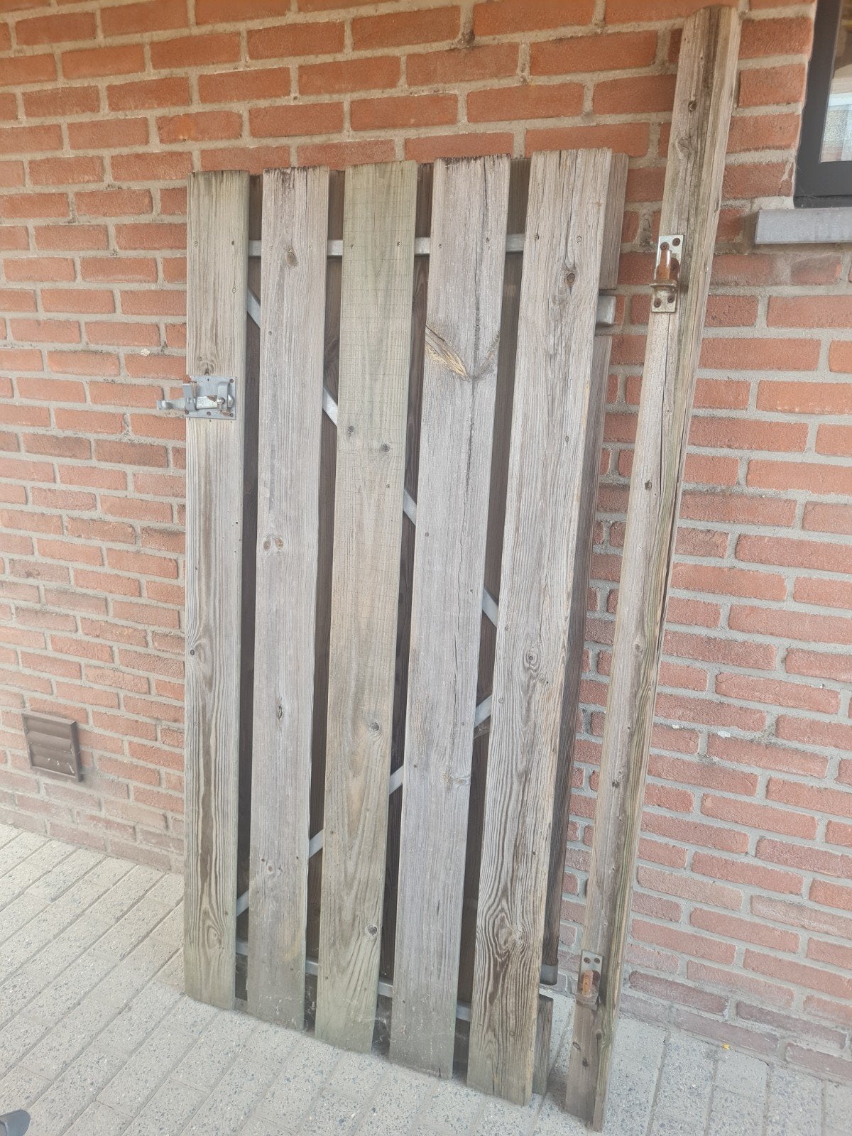 Houten poort 87x180 cm, Ophalen