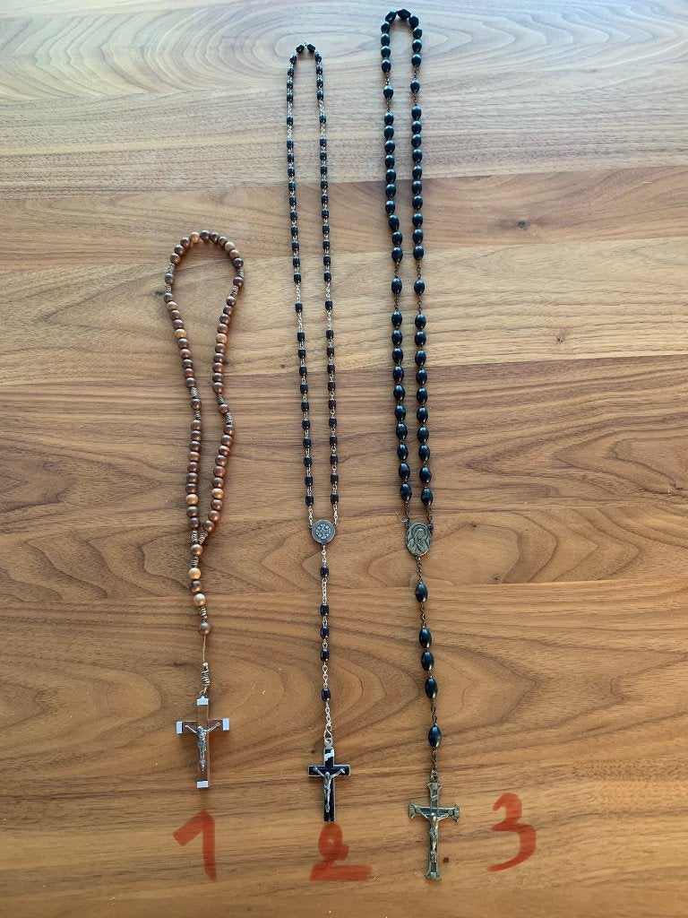 3 Paternosters vintage uniques Clarisse fabriquée à la main, Enlèvement ou Envoi