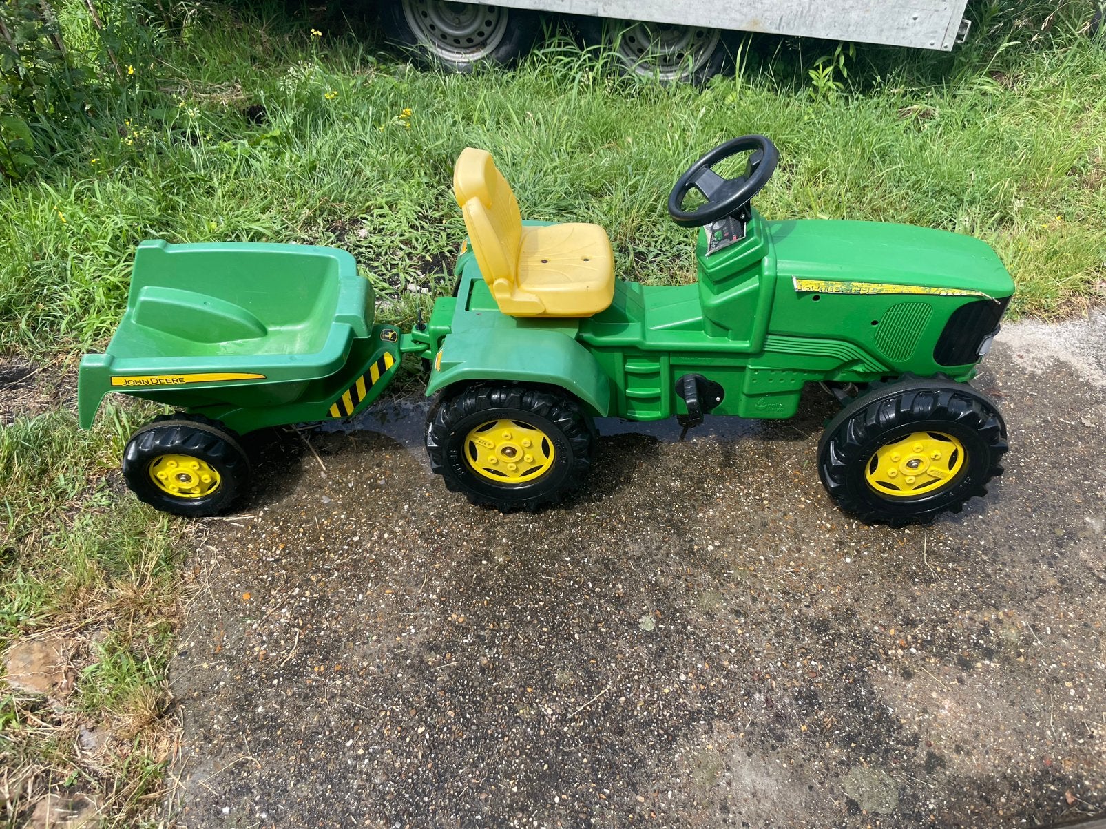 Rolly Toys kinder traktor John Deere, Ophalen, Gebruikt, Met kar of aanhanger