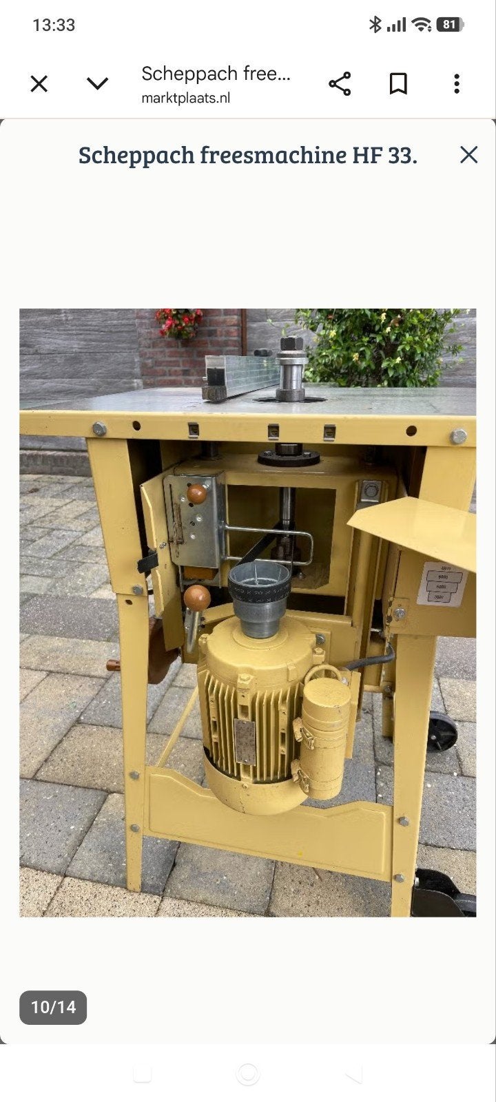 mooie sheppach freesmachine met heel veel toebehoren. zie fo, Doe-het-zelf en Bouw, Ophalen