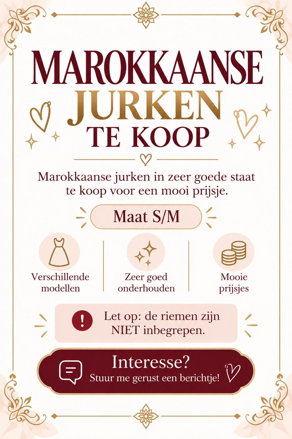 Marokkaanse feest jurken, Enlèvement, Comme neuf
