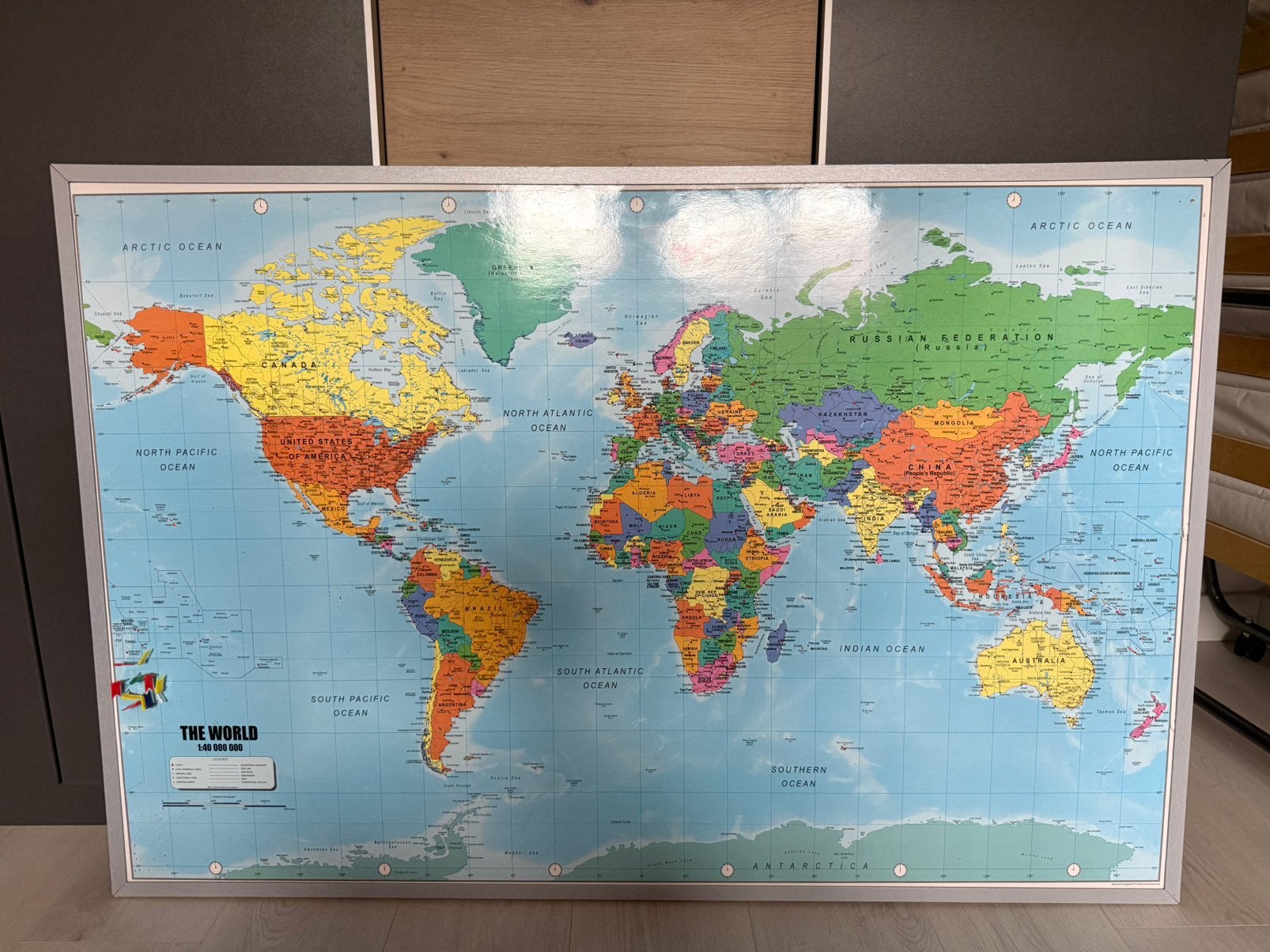 Carte du monde 1,5m x 90cm, Enlèvement, Géographie