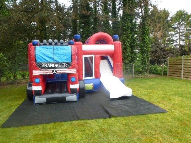 springkasteel thema "brandweer" te koop, Enlèvement, Utilisé