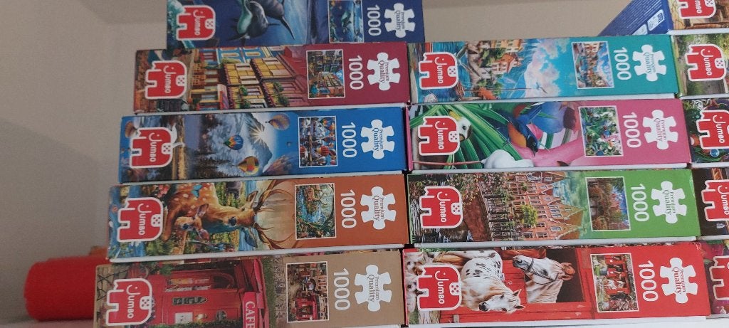 19 Puzzles 1000 pièces, Enlèvement, 500 à 1500 pièces, Comme neuf, Puzzle