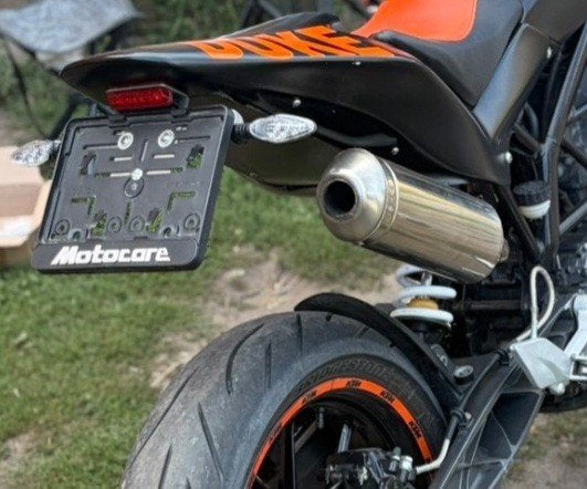 ktm duke uitlaat + demper + spiegels en spadbord, Motoren, Onderdelen | Overige, Ophalen of Verzenden, Gebruikt
