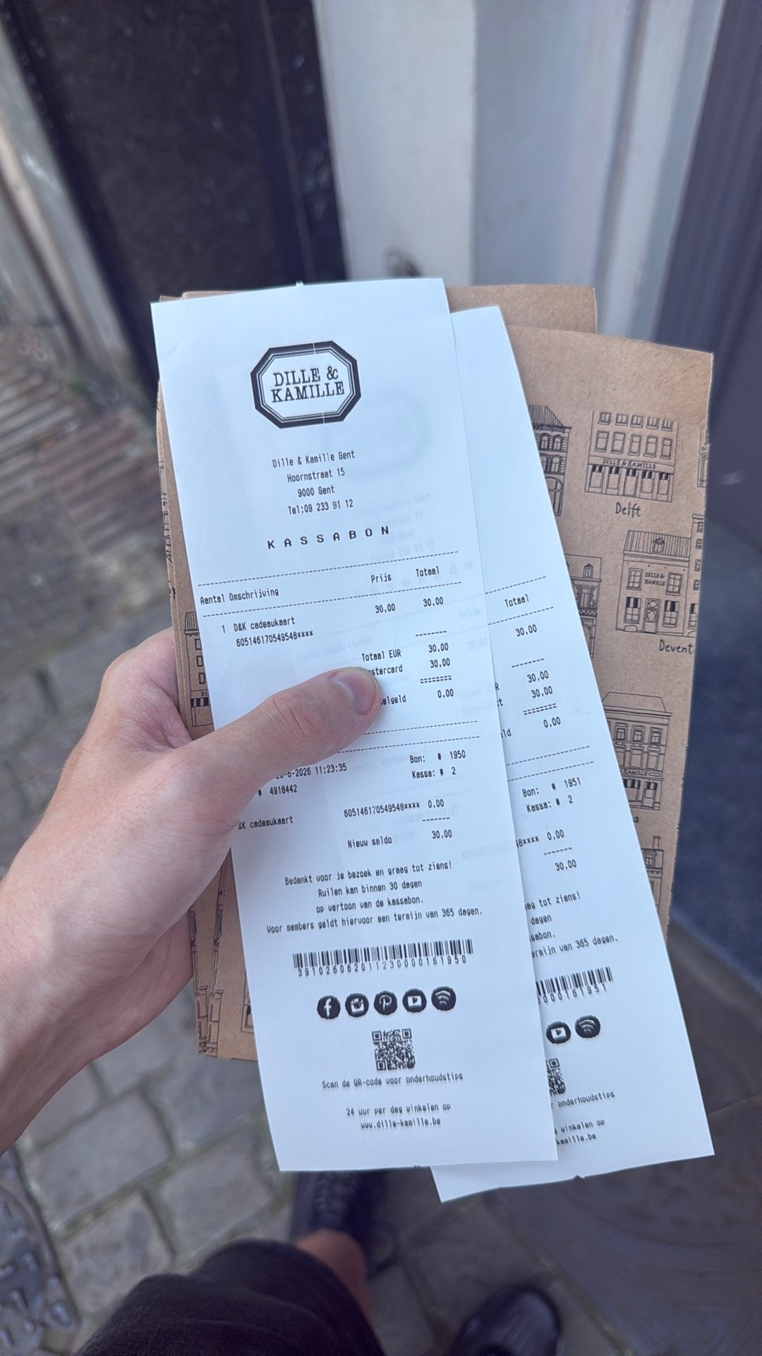 Dille&kamille, Bon cadeau, Bon Dépôt ou Magasin
