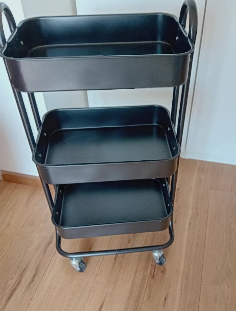 Trolley/chariot de rangement à 3 étages, Enlèvement, Utilisé, Chariot, Métal